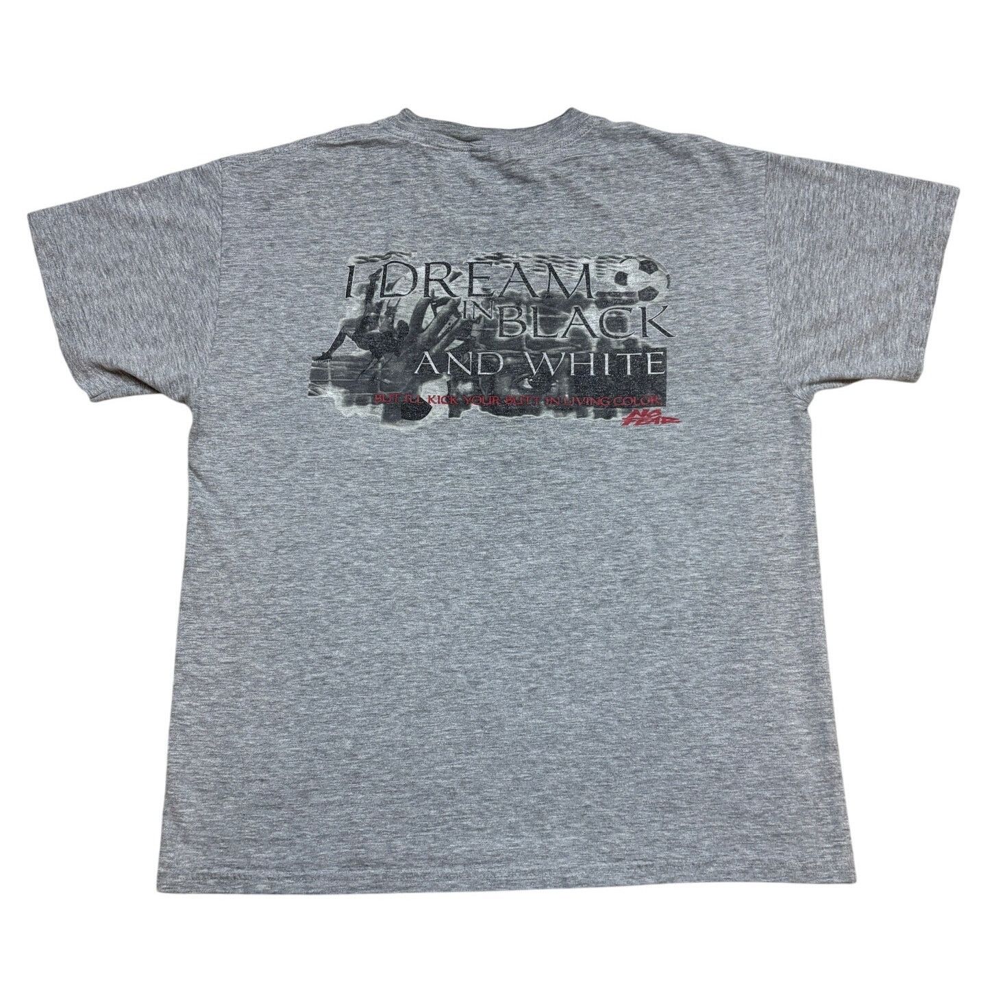 No Fear × Vintage VTG 90s No Fear Dream in Black and White Soccer Shirt Mens L Size US L / EU 52-54 / 3 - 1 Thumbnail