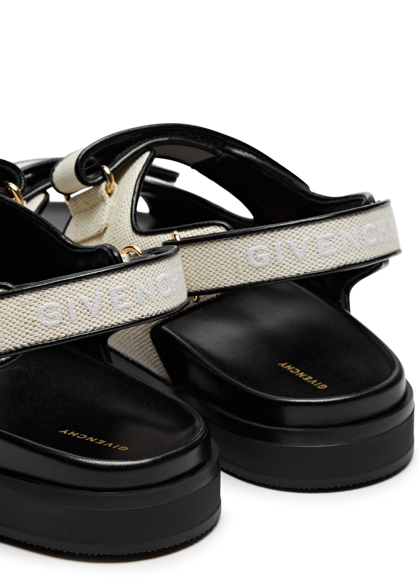 Givenchy o1w1db10925 4G Canvas Sandals in Beige/Black Size US 8.5 / IT 38.5 - 4 Thumbnail