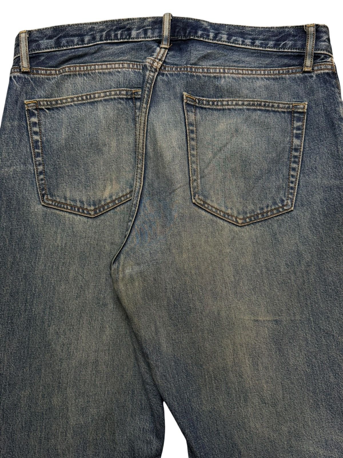 Uniqlo Vintage Y2K Japanese Uniqlo Blue Mud Wash Distress Straight Size US 33 - 5 Thumbnail