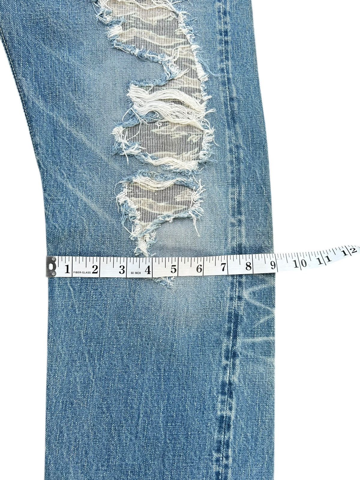 Kapital Thrashed Vintage Full Count Selvedge Repair Denim Jeans Size US 30 / EU 46 - 20 Thumbnail