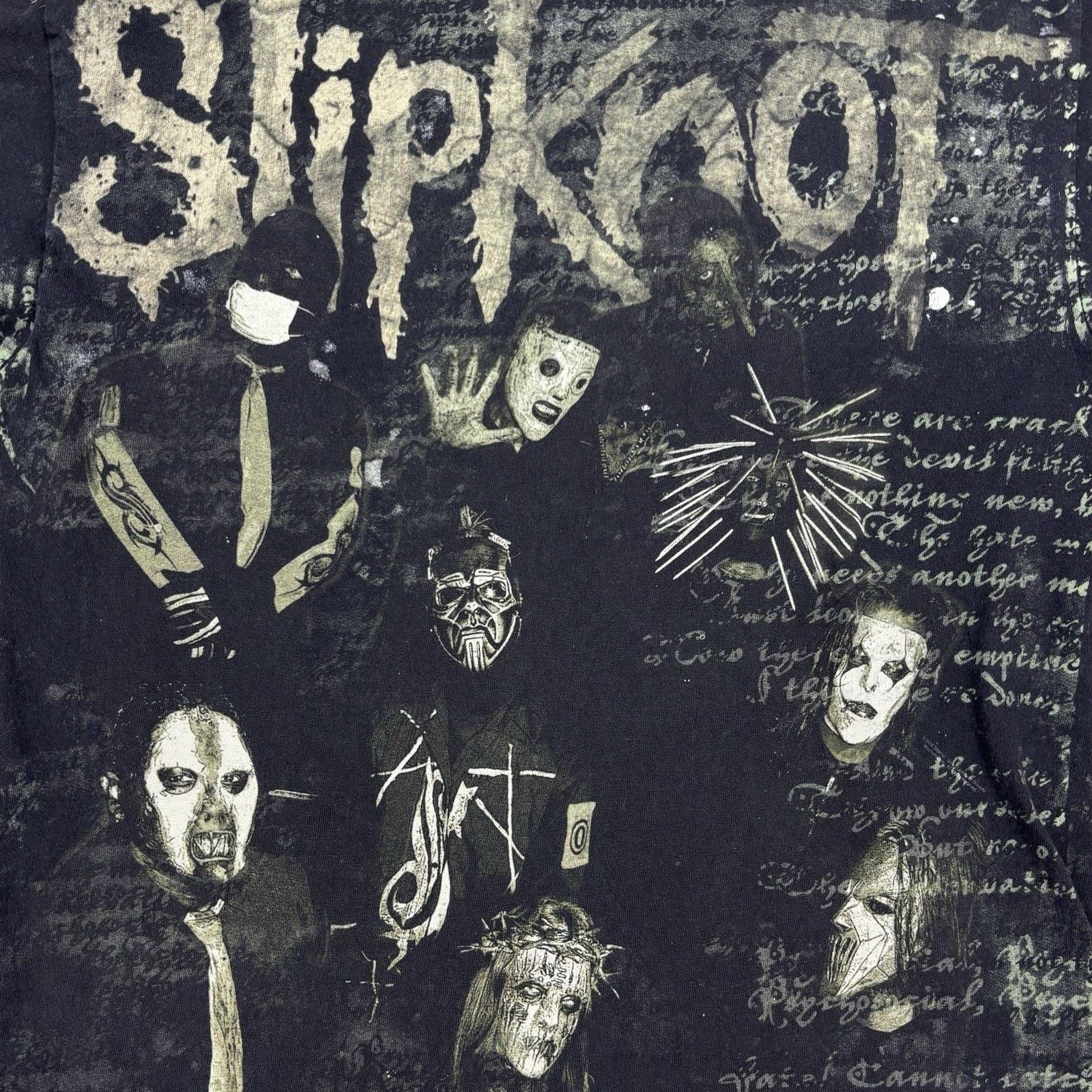 Hanes Vintage 2000s Slipknot All Over Print Short Sleeve T Shirt M Size US M / EU 48-50 / 2 - 3 Thumbnail