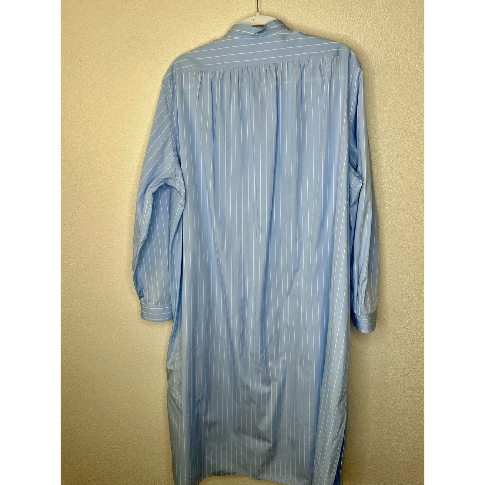 The Row NWT The Row Karl Blue & White Stripe Long Sleeve Shirt Dress Size L / US 10 / IT 46 - 10 Thumbnail