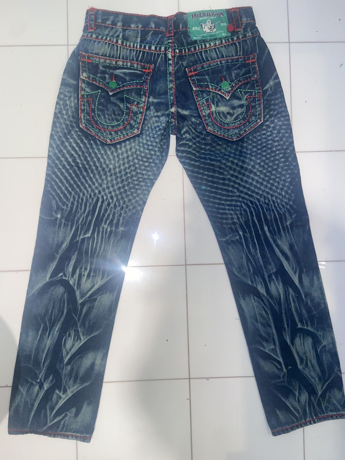 True Religion True Religion Ricky Super T World Tour Jeans Size US 28 / EU 44 - 2 Thumbnail
