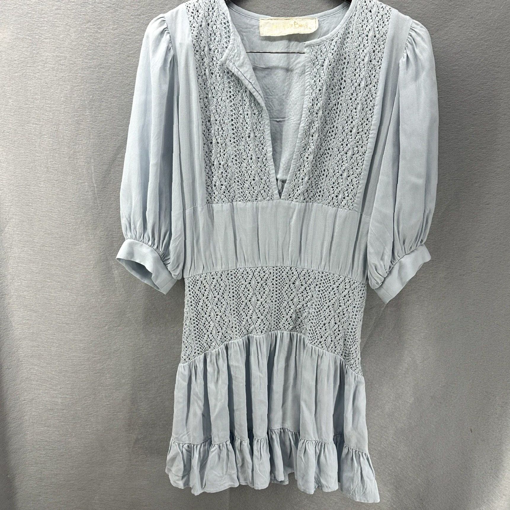 Vintage Jen's Pirate Booty Gina Mini Dress Women S Blue Bohemian Vintage Festival Summer Casual Size S / US 4 / IT 40 - 2 Thumbnail