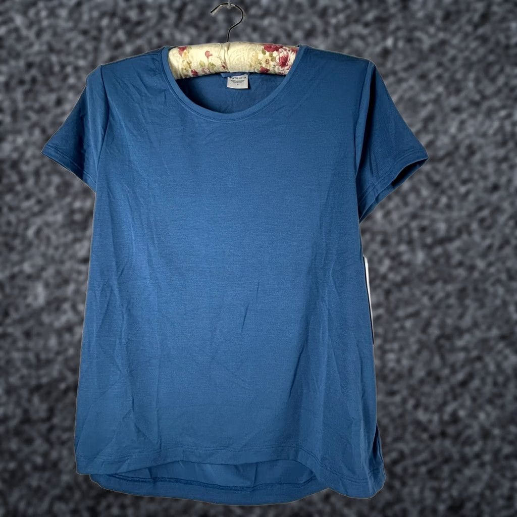Athleta Athleta Air Out Cinch Tee T-Shirt Blue Short Sleeve Size Medium Womens Regular XS? Size M / US 6-8 / IT 42-44 - 1 Thumbnail