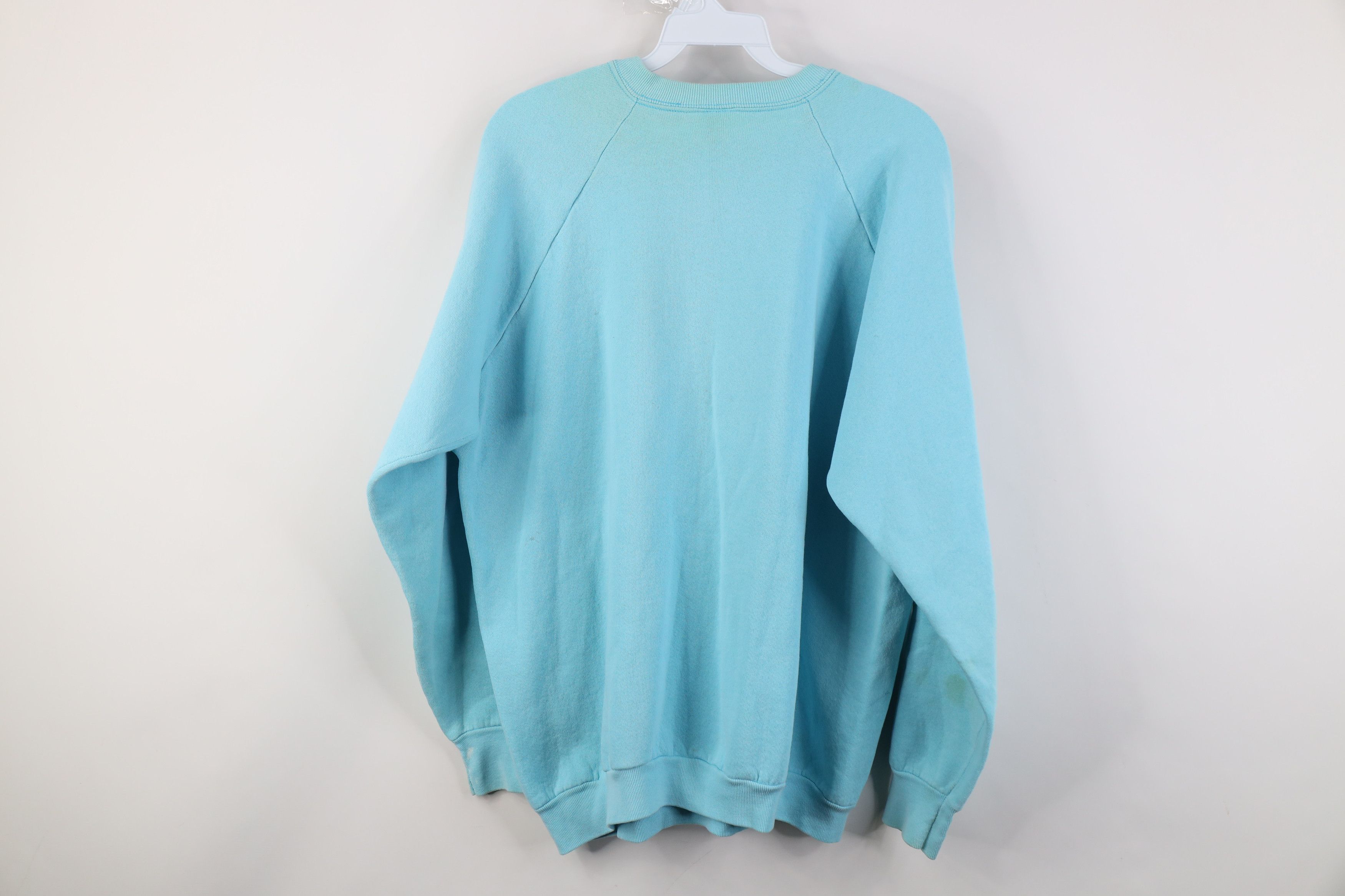 Vintage Vintage 90s Streetwear Crewneck Sweatshirt Light Blue USA Size XL / US 12-14 / IT 48-50 - 13 Thumbnail