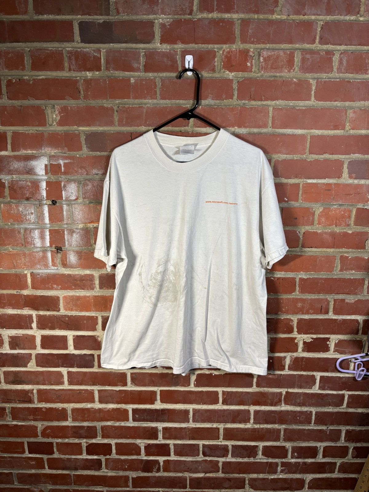 Microsoft Vintage 90s Microsoft eXtreme T-Shirt White Windows PC Sz XL Size US XL / EU 56 / 4 - 2 Thumbnail