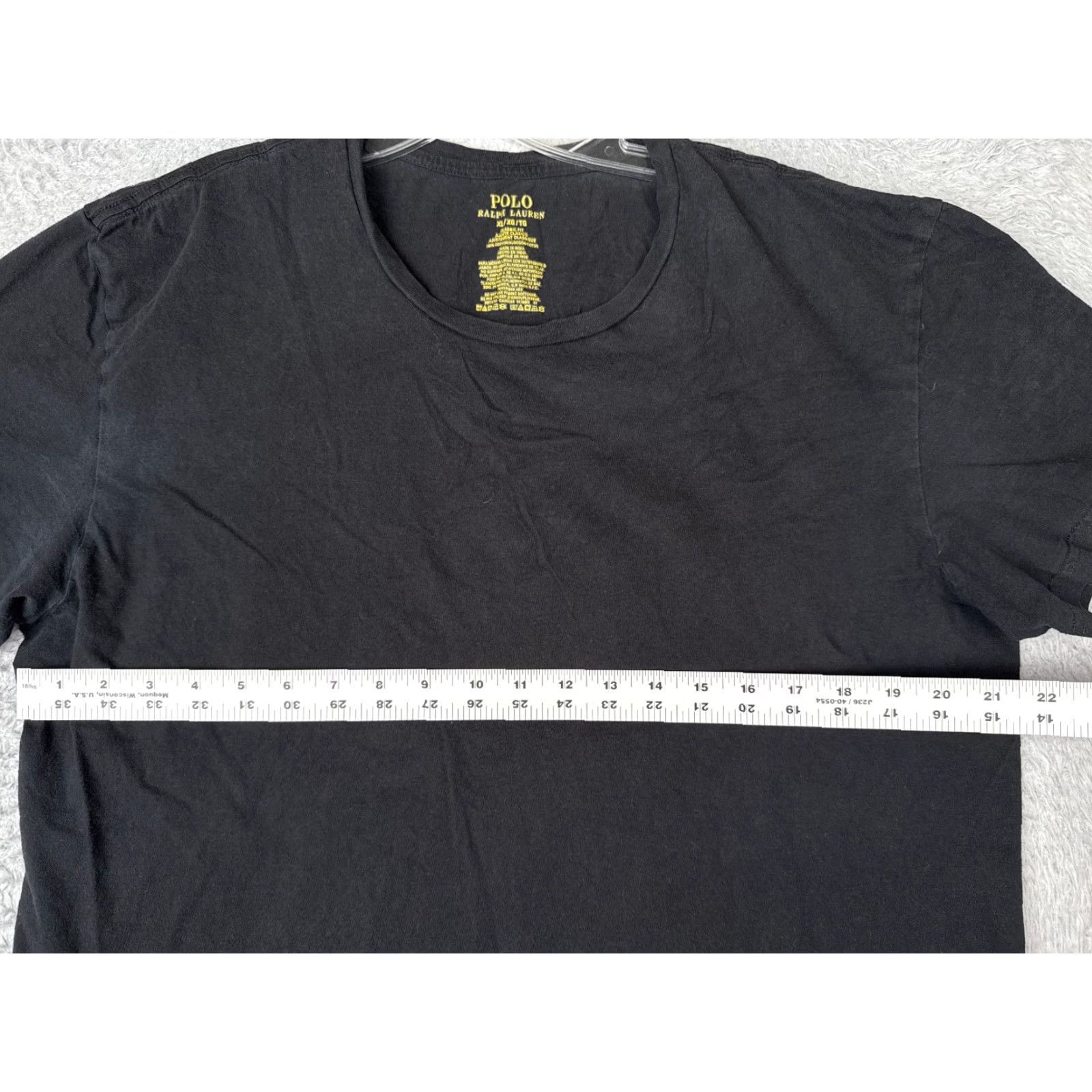 Ralph Lauren VINTAGE Ralph Lauren Polo Shirt Adult XL Black Cotton Jersey Classic Fit Crew Neck T-Shirt Logo Embroidered Men’s Size US XL / EU 56 / 4 - 7 Thumbnail