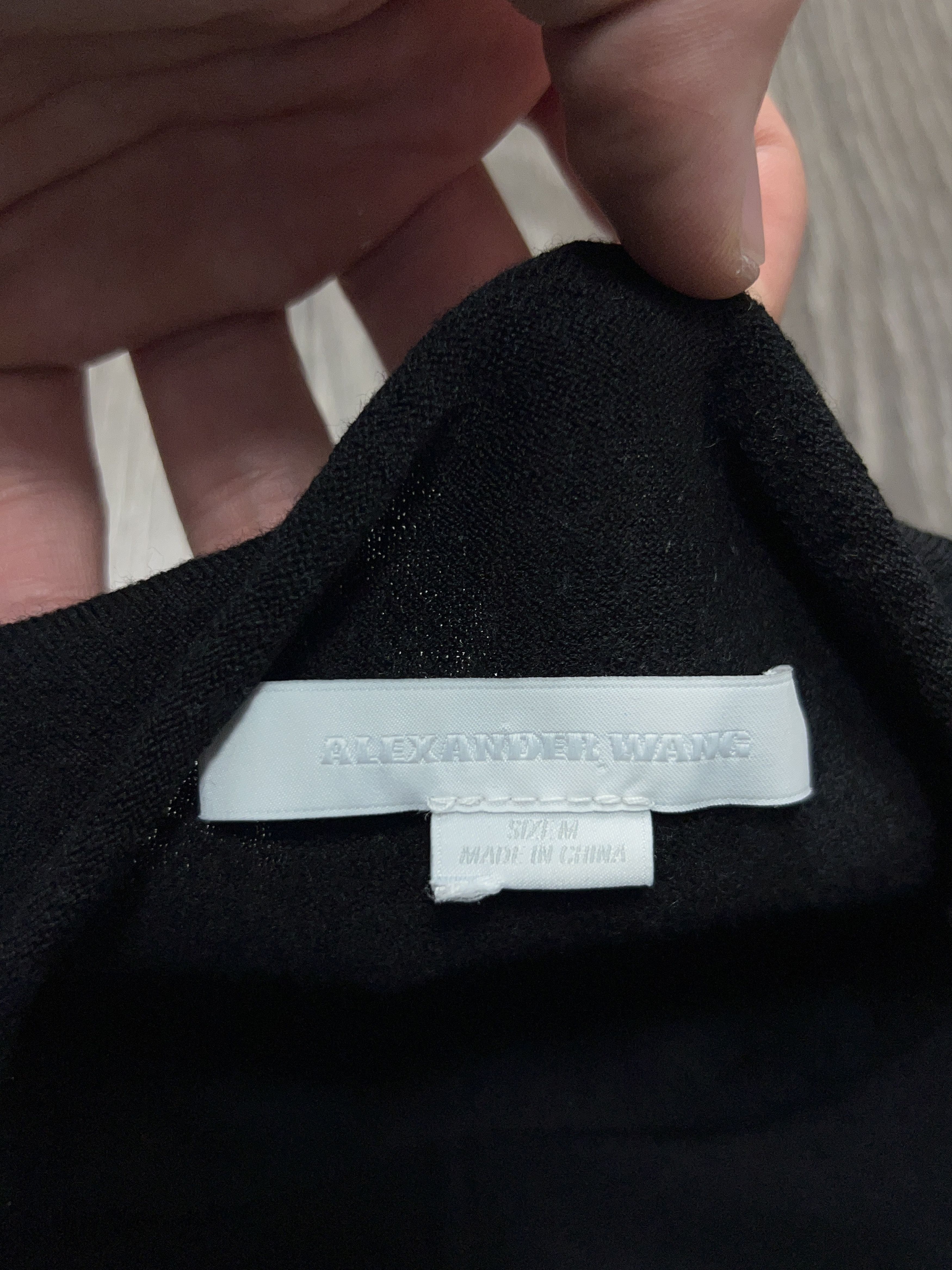 Alexander Wang Assymetrical Sweater Jumper Pullover Wool Black Size M Size M / US 6-8 / IT 42-44 - 3 Thumbnail