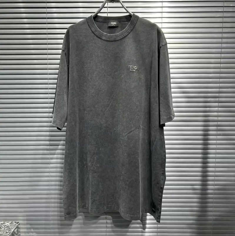 Fendi Fendi Men's Summer Black Gray T-Shirt 0089 Size US L / EU 52-54 / 3 - 1 Thumbnail