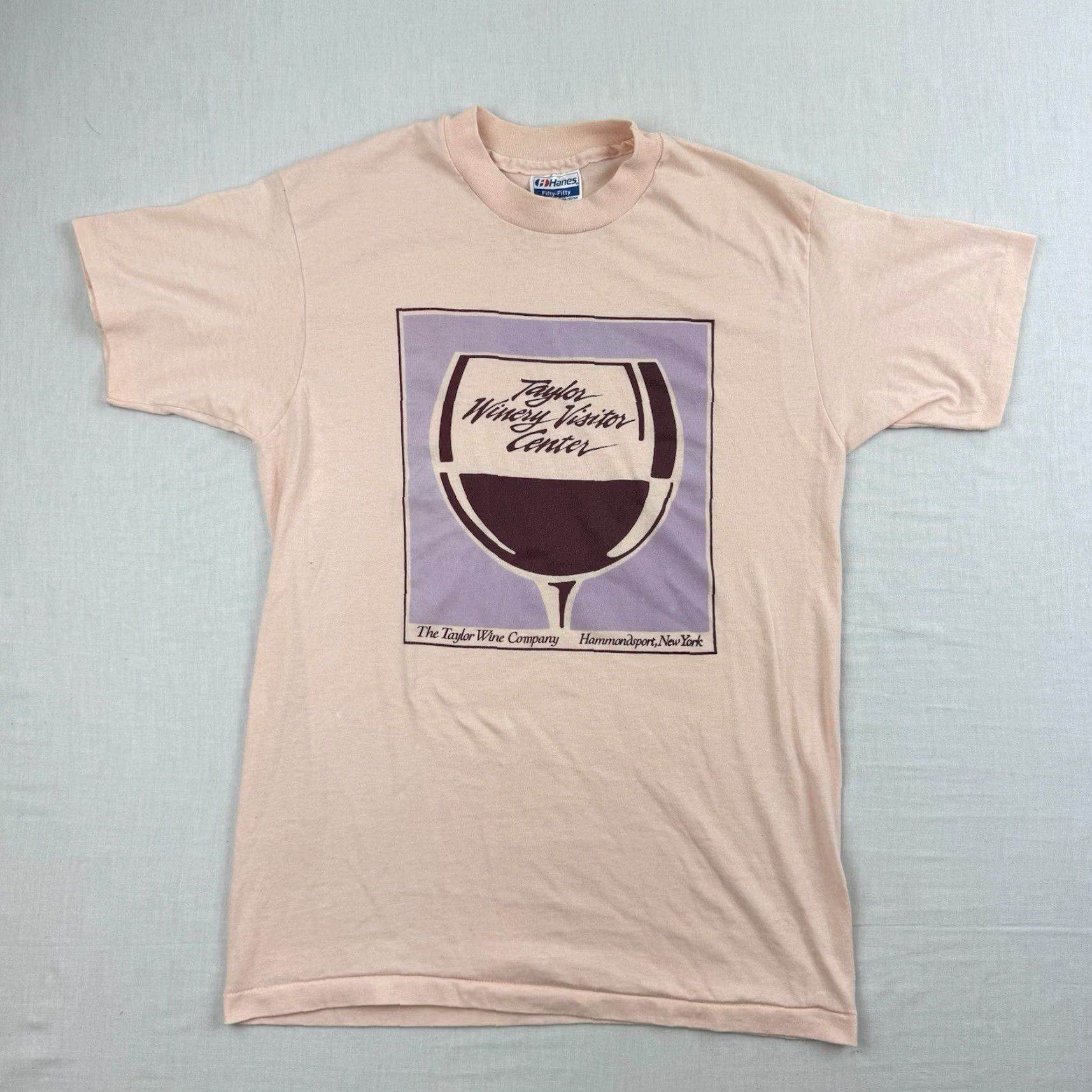 Hanes VINTAGE Hanes T-Shirt Men Adult Medium Pink 80s 90s USA Beverage Coffee Shop Shirt Size US M / EU 48-50 / 2 - 2 Thumbnail