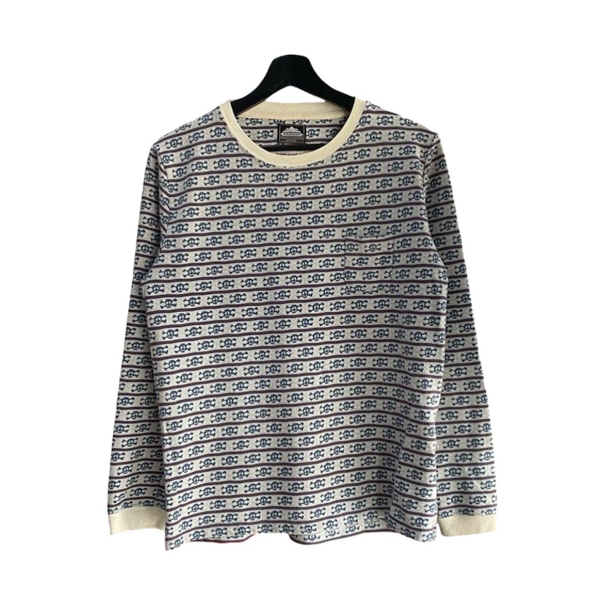 Japanese Brand Vintage Simplicité Plus Japanese Jacquard Pattern Knit Shirt Size US S / EU 44-46 / 1 - 1 Thumbnail