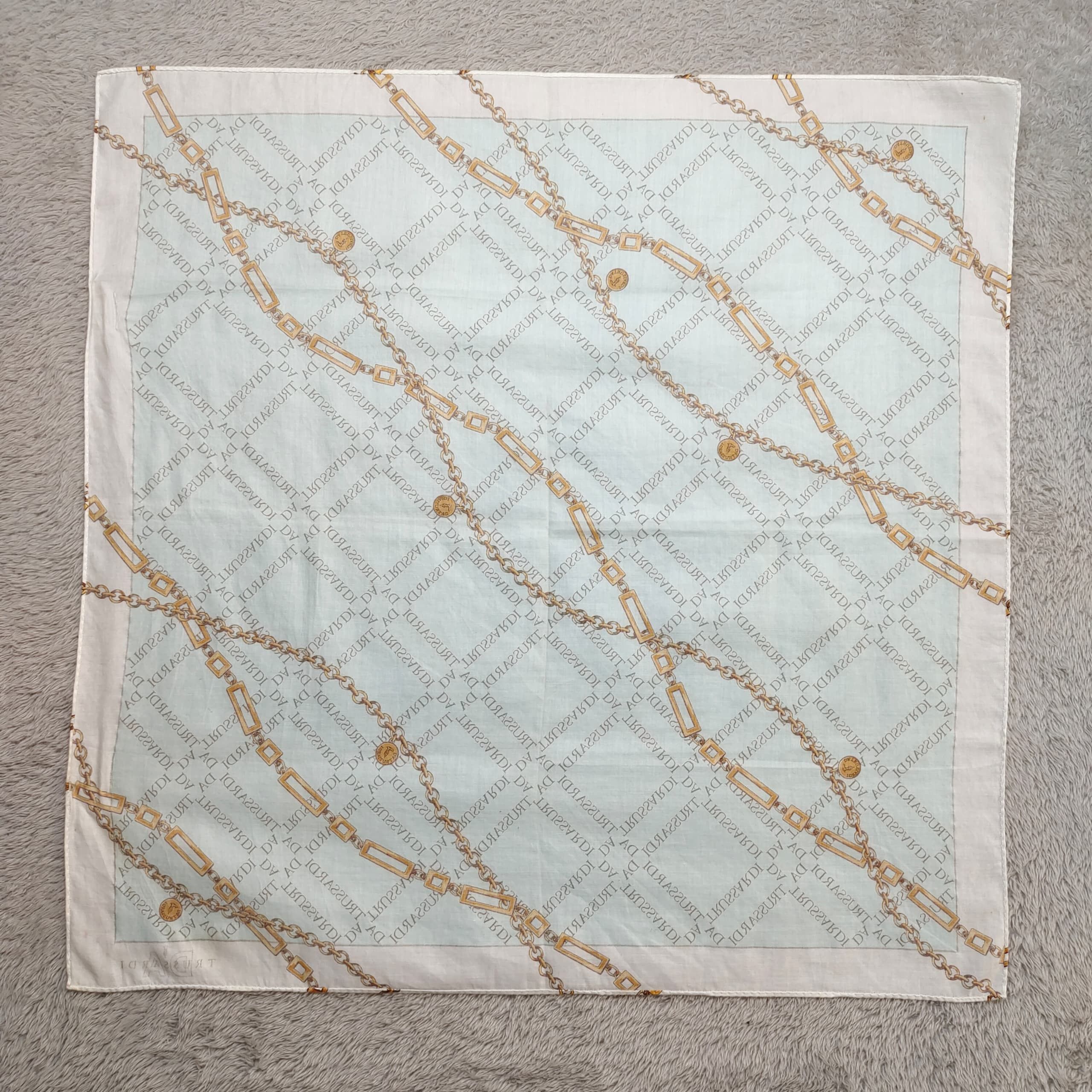 Trussardi Vintage Trussardi Gold Chain Link Pattern Neckerchief Size ONE SIZE - 2 Thumbnail