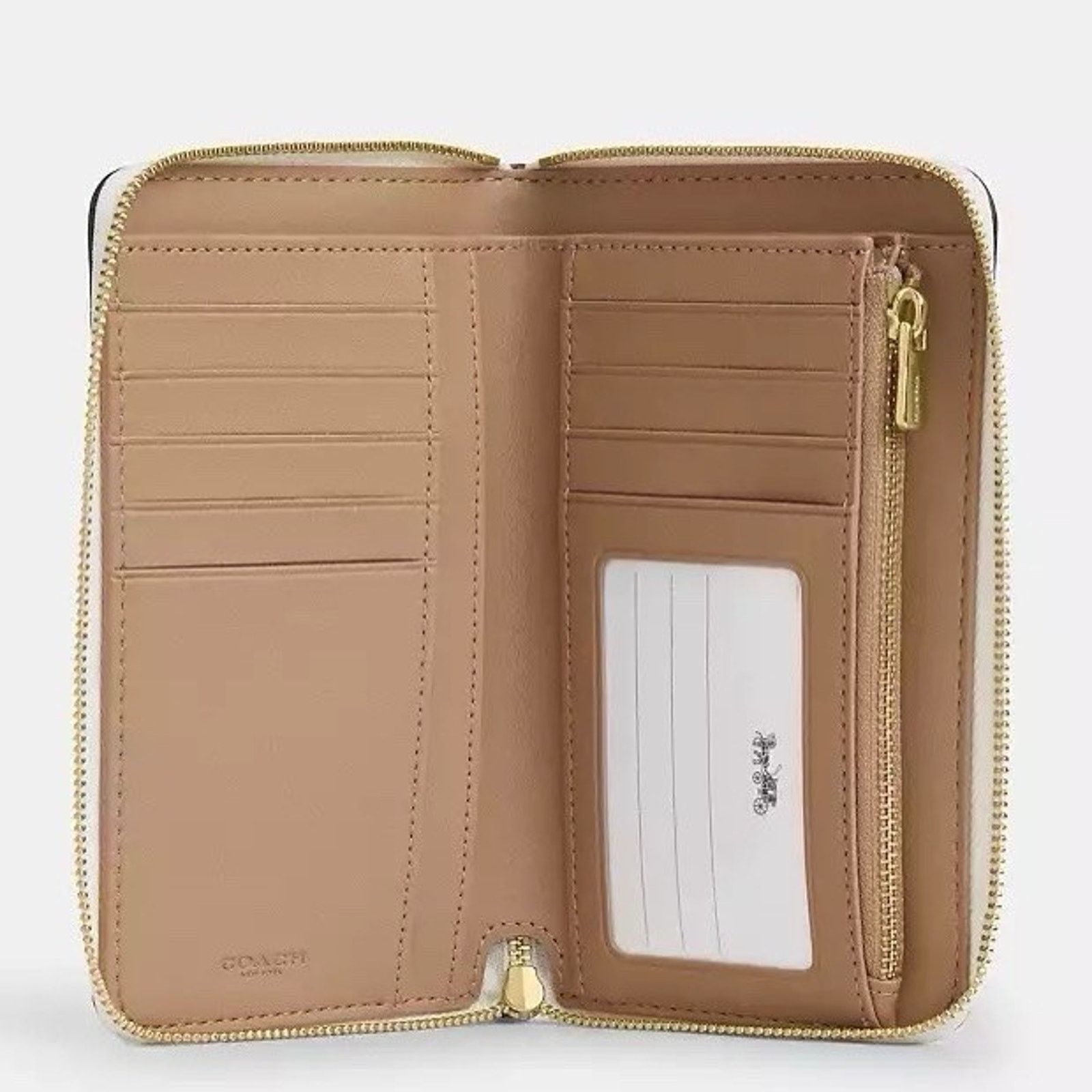 Coach NWT COACH Medium Id Zip Wallet Varsity Stripe CBO79 Size ONE SIZE - 3 Thumbnail