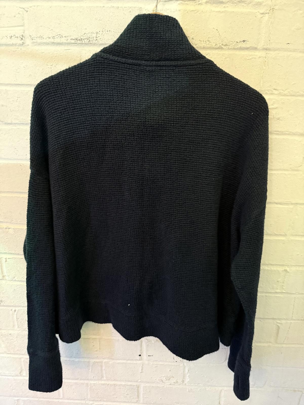 Unknown London Black Textured Zip-Up Women's Sweater Size M / US 6-8 / IT 42-44 - 1 Thumbnail