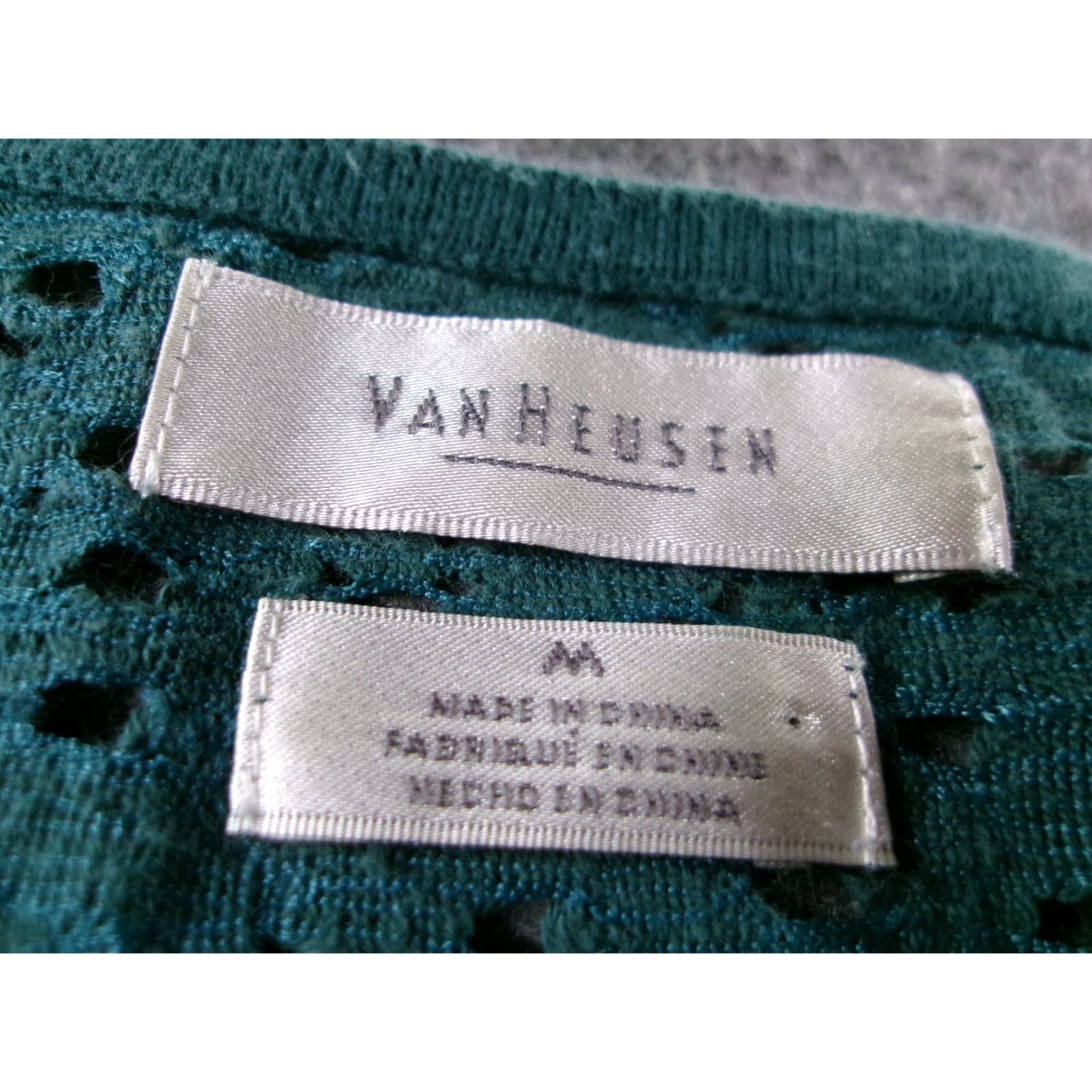 Van Heusen Van Heusen Sweater Women Medium Green Cozy Capsule Everyday Lace Trim Prep Size M / US 6-8 / IT 42-44 - 6 Thumbnail