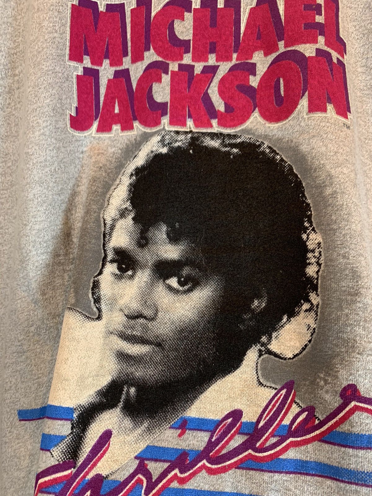 Band Tees × Michael Jackson × Vintage *RARE* Vintage 1983 Michael Jackson Thriller USA-Made Shirt Size US L / EU 52-54 / 3 - 5 Thumbnail