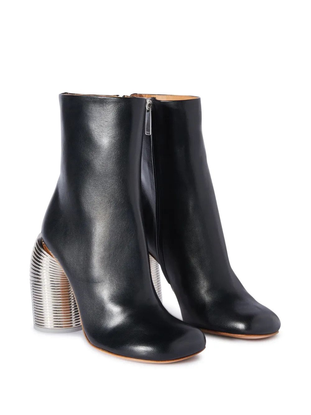 Off-White o1y1225 Leather Ankle Boots in Black Size US 7 / IT 37 - 3 Thumbnail