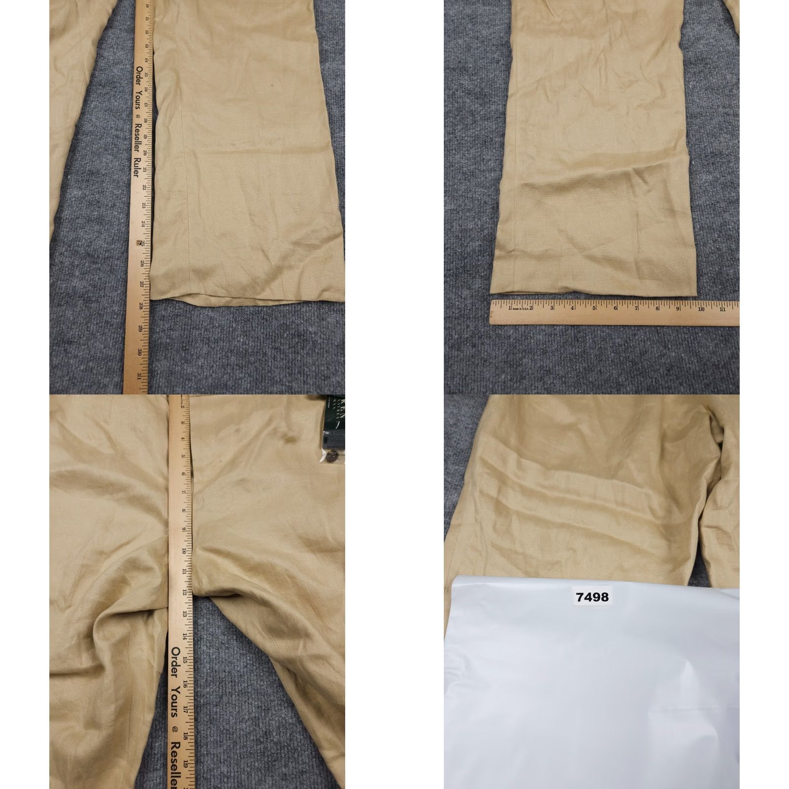 Ralph Lauren Lauren Ralph Lauren Linen Pants Women's 18WP 34 x 28 Beige Lined NWT Linen Pants Wide-Leg Jeans Style Beach City Preppy Summer Casual Travel Womens Size 40" / US 18 - 8 Thumbnail