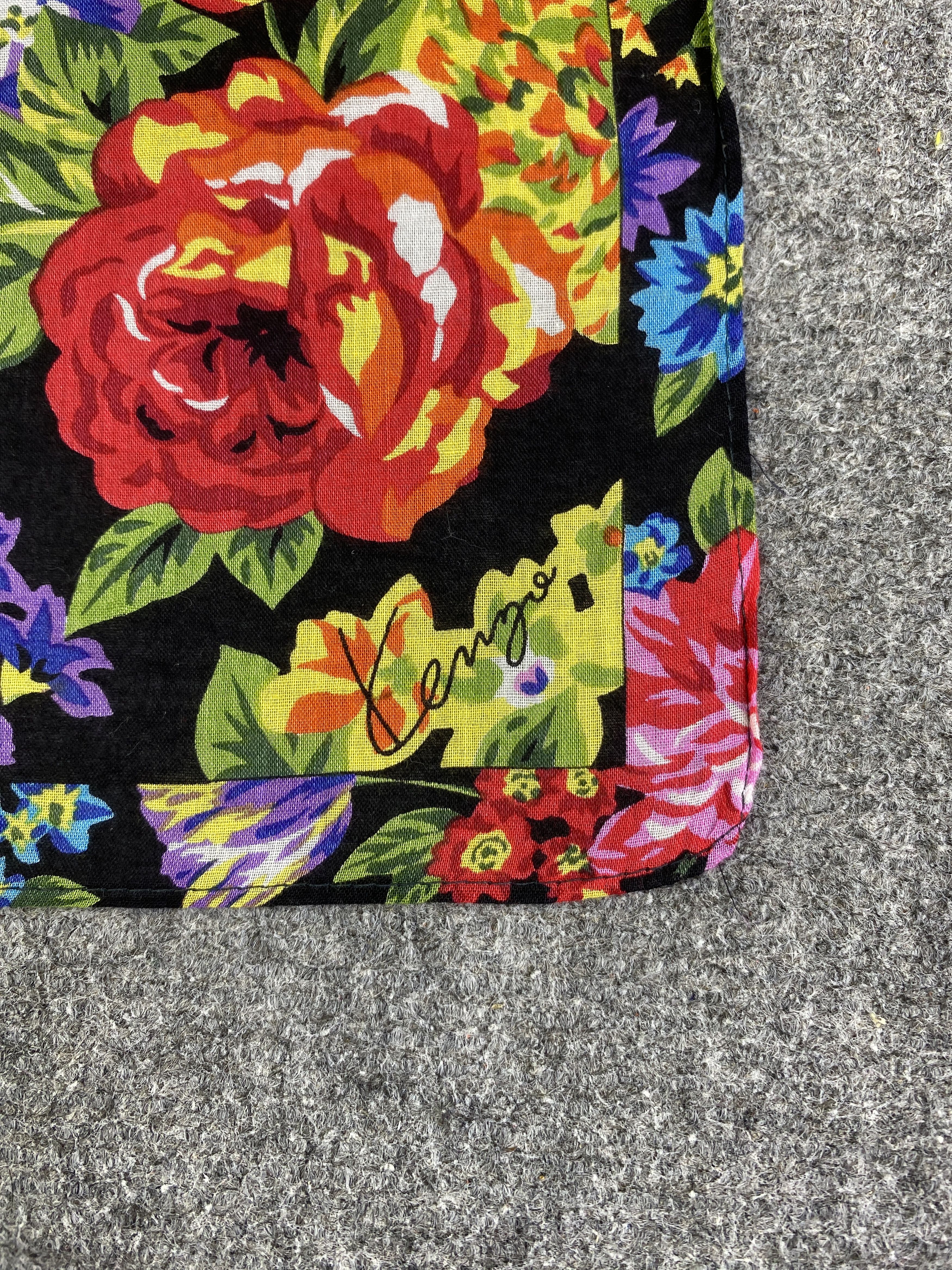 Kenzo Vintage Kenzo Floral Handkerchief / Neckerchief KT0003 Size ONE SIZE - 6 Thumbnail