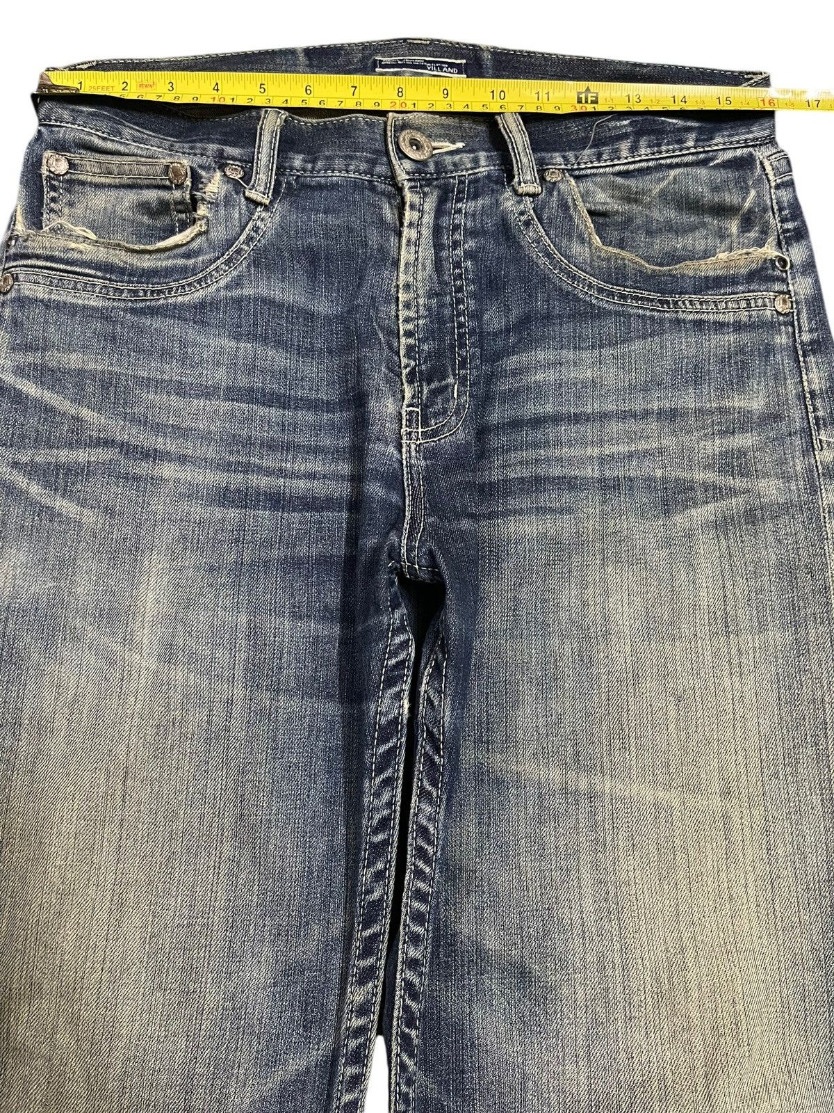 Denime Vintage Japanese Brand Blue Bleached Style Distress Jeans Size US 32 / EU 48 - 11 Thumbnail