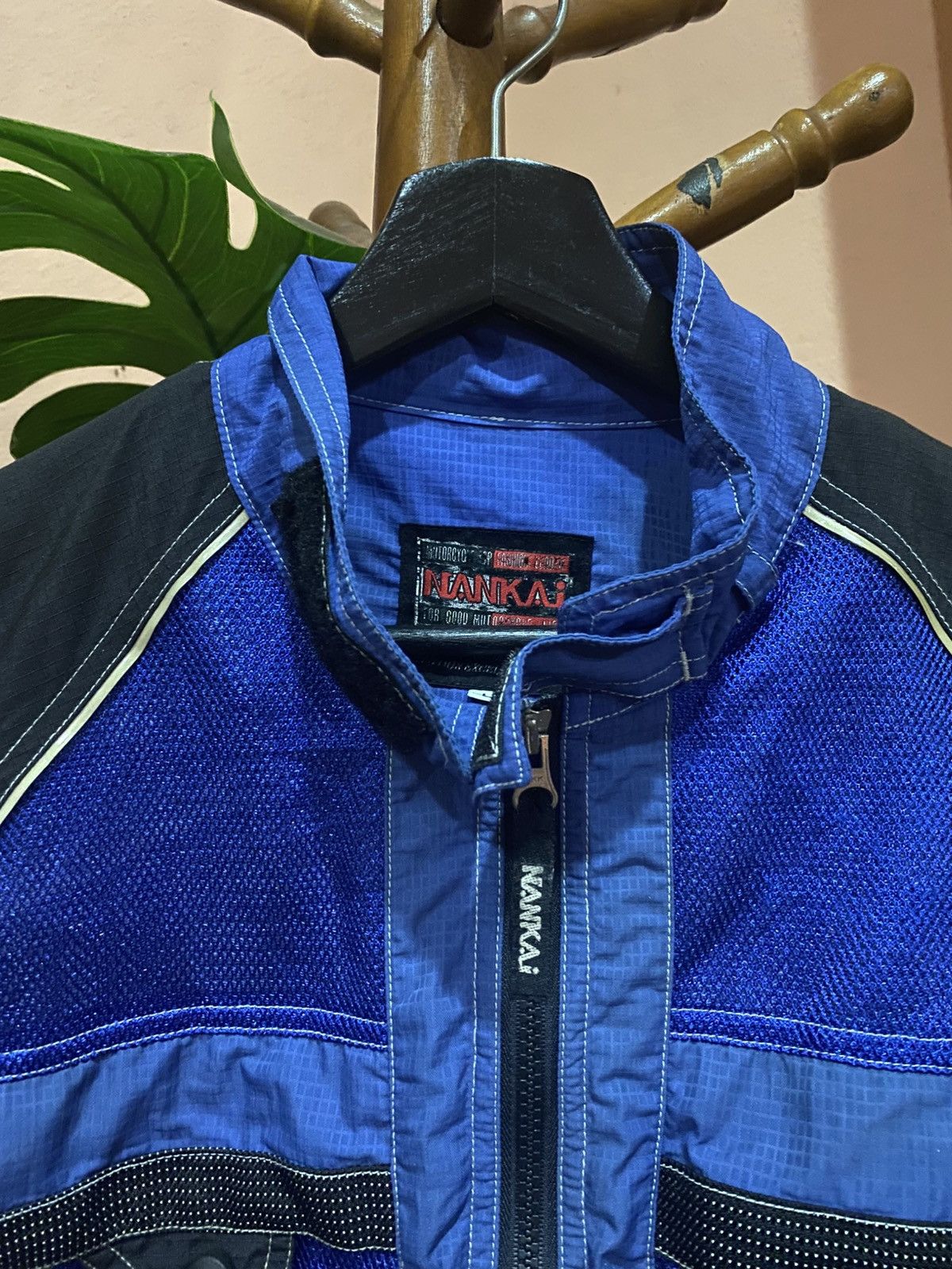 Japanese Brand Nankai Vintage Mesh Motorcycle Jacket - Blue & Black Size US L / EU 52-54 / 3 - 7 Thumbnail