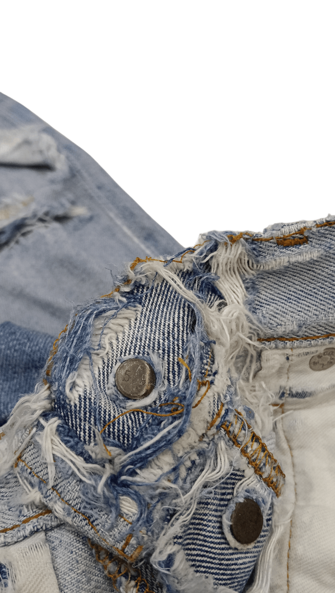 Levi's 90s Levis Selvedge Denim USA 555 Big E Distressed (S302) Size US 30 / EU 46 - 7 Thumbnail