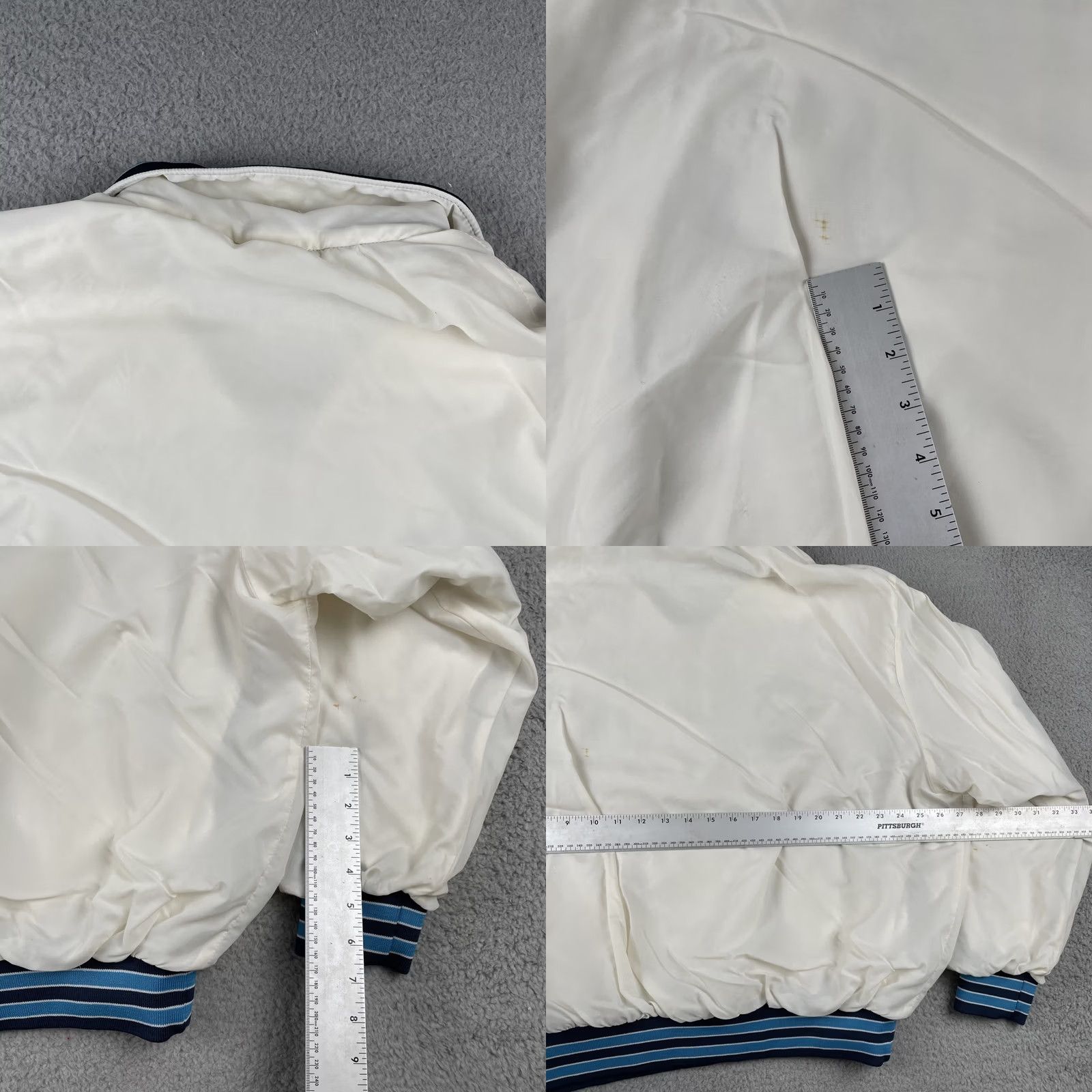 Sea New York VINTAGE New York Police Softball Club Jacket Bomber 2XL Men White 80s 90s NY NYC USA Size US XXL / EU 58 / 5 - 9 Thumbnail