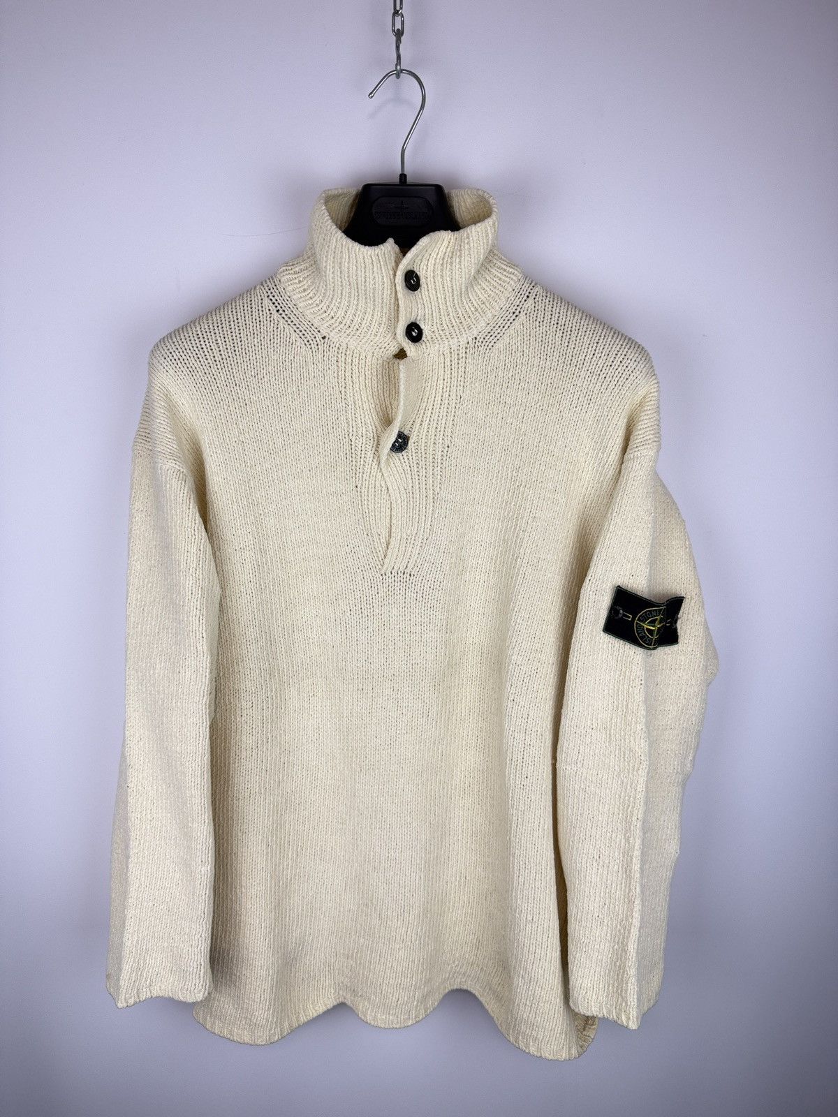 Stone Island Off-white Stone Island Green Edge Badge vintage sweater Size US L / EU 52-54 / 3 - 1 Thumbnail