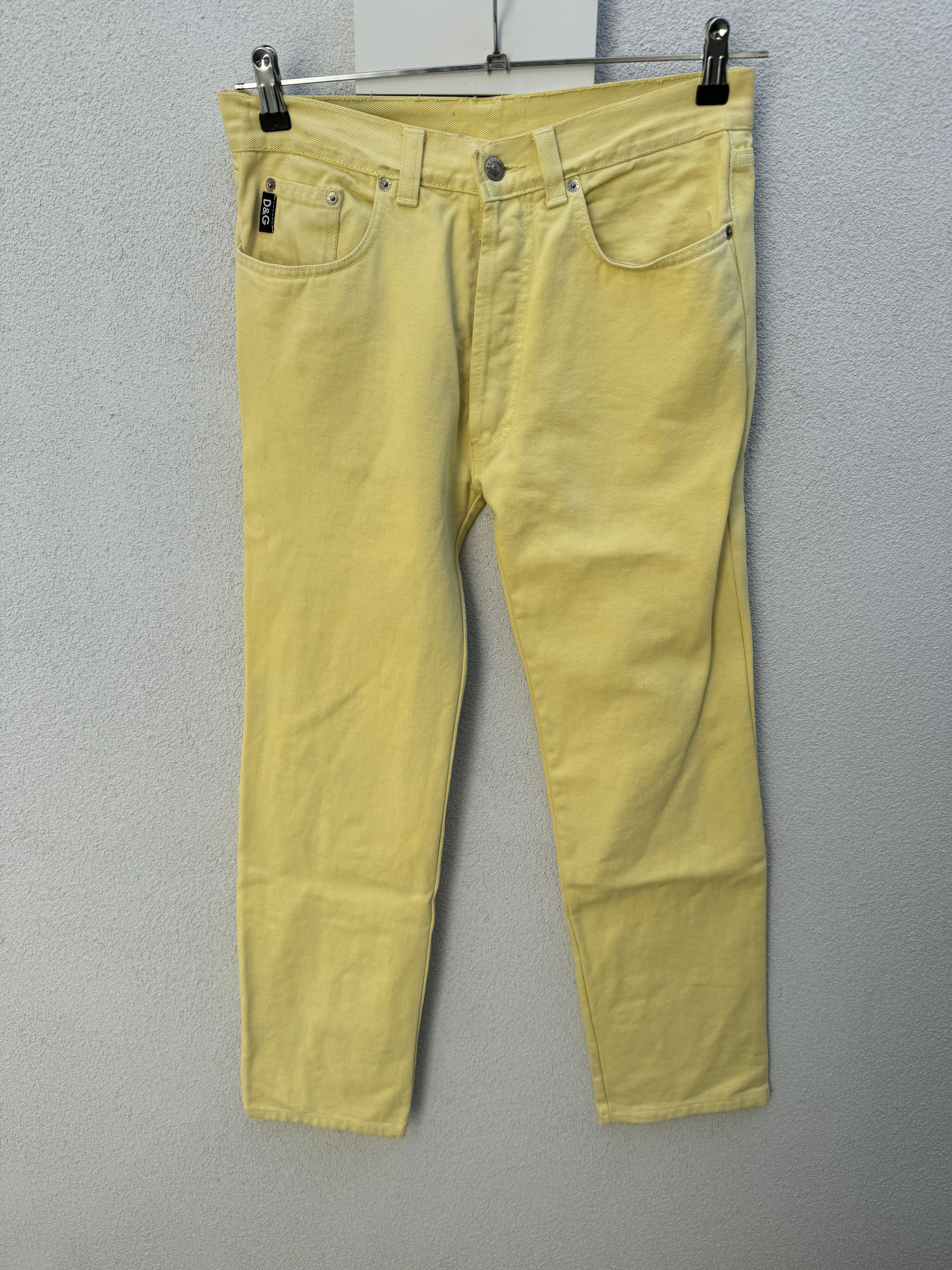 Dolce & Gabbana D&G DOLCE & GABBANA VINTAGE 90s YELLOW JEANS US32 Size US 32 / EU 48 - 1 Thumbnail