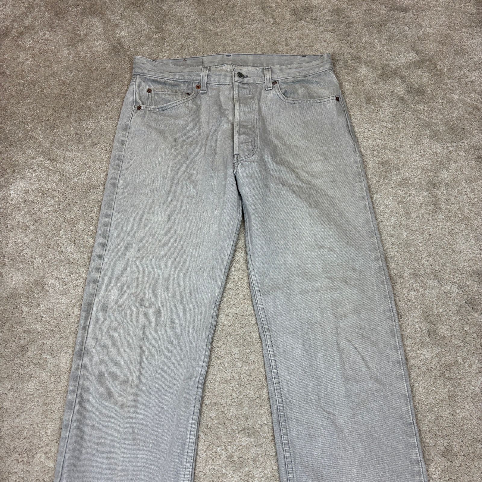 Levi's Vintage 80s Levi's 501 Distressed Straight Leg Jeans 32x31 Size US 32 / EU 48 - 2 Thumbnail