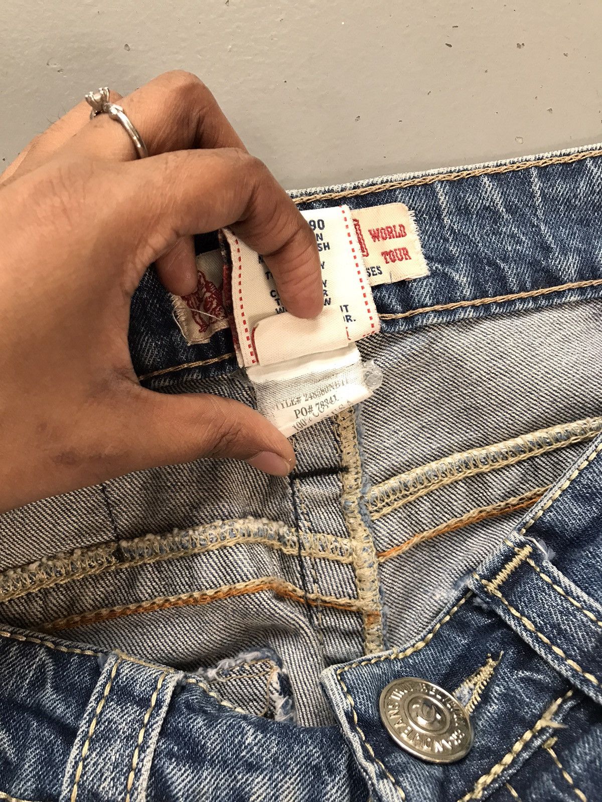 True Religion × Vintage Vintage true religion rainbow Billy samurai embroiderd denim Size US 34 / EU 50 - 7 Thumbnail