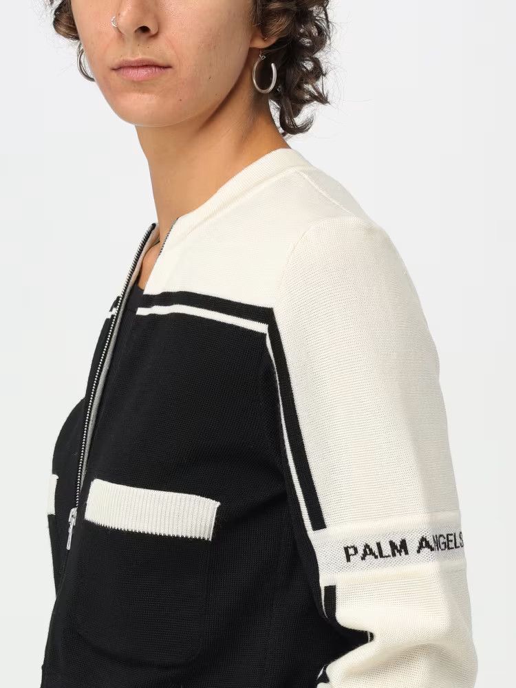 Palm Angels o1y1125 Cardigan in Ivory/Black Size XXS / US 00 / IT 34 - 5 Thumbnail