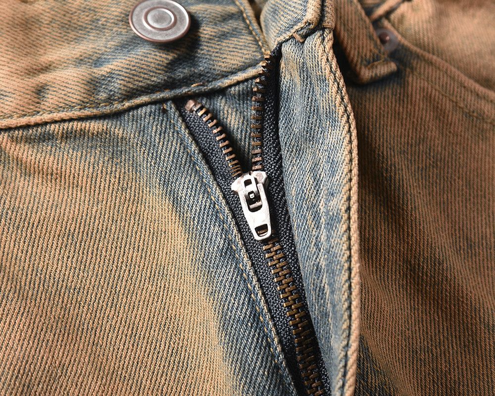 Vintage Yellow Mud straight Cut Jeans Size US 30 / EU 46 - 3 Thumbnail