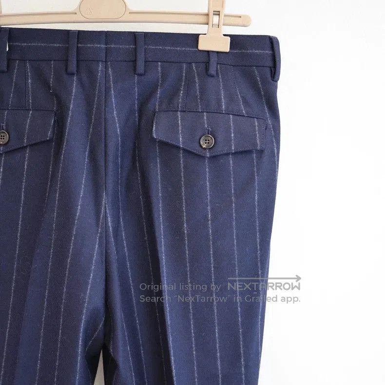Brunello Cucinelli Brunello Cucinelli Striped Wool Dress Pants. Size US 38 / EU 54 - 3 Thumbnail