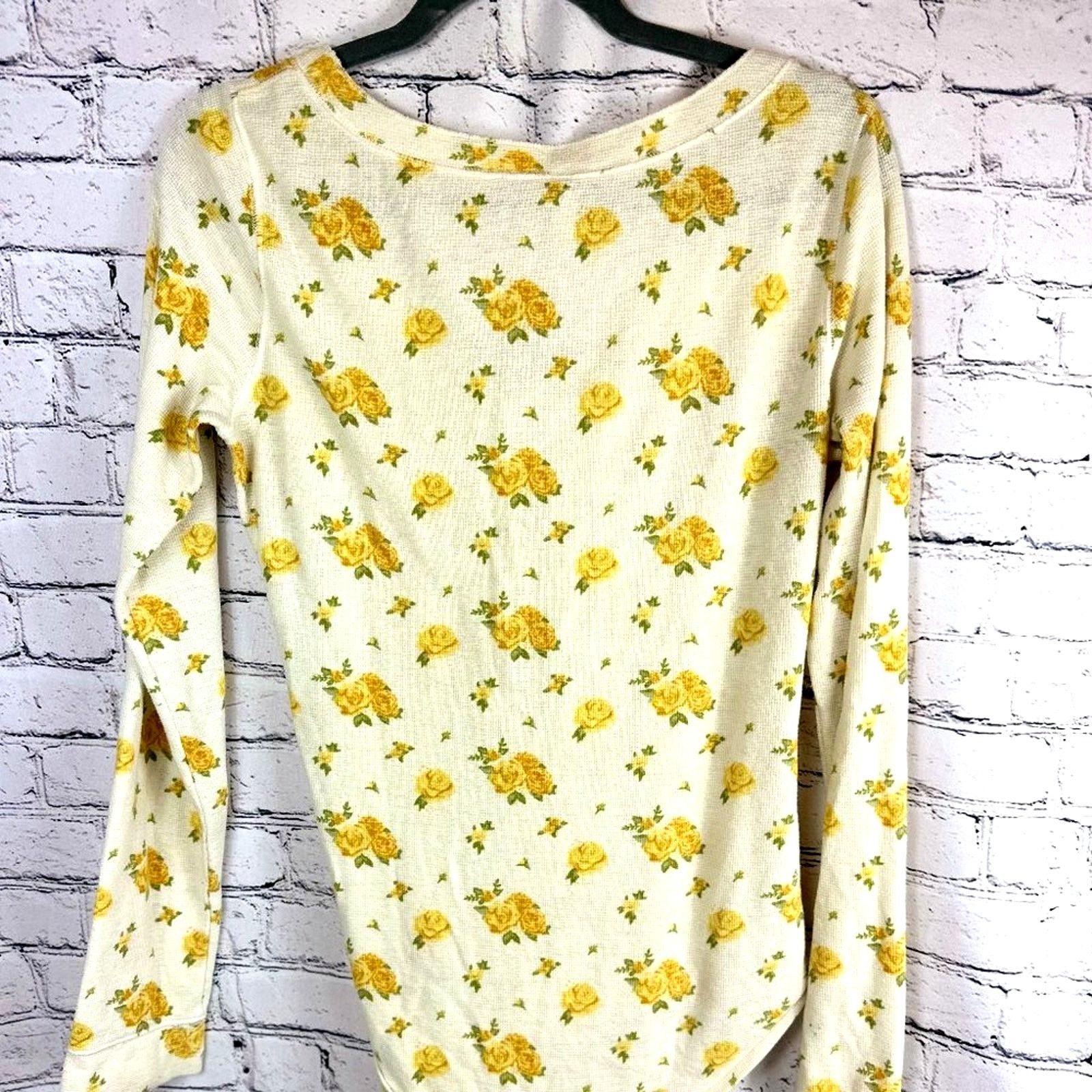 Free People Free People Dylan Thermal Floral Bodysuit Sunny Weather - XL Size XL / US 12-14 / IT 48-50 - 12 Thumbnail