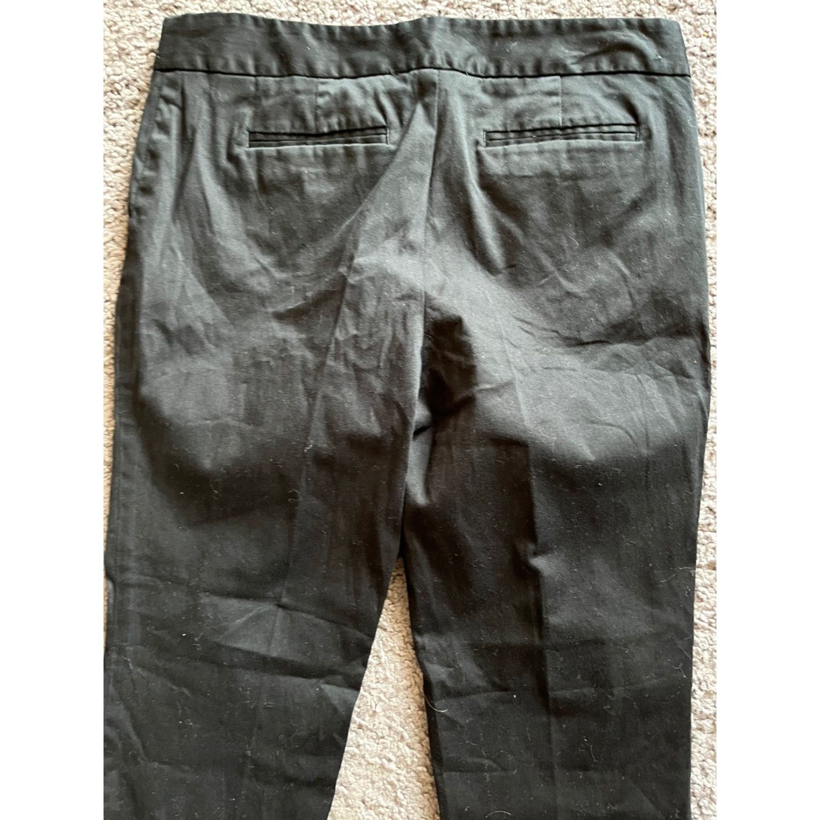 Anne Klein Anne Klein Women's Pants Size 8 Black Solid Chino Trousers Classic Regular Fit Size 30" / US 8 / IT 44 - 4 Thumbnail