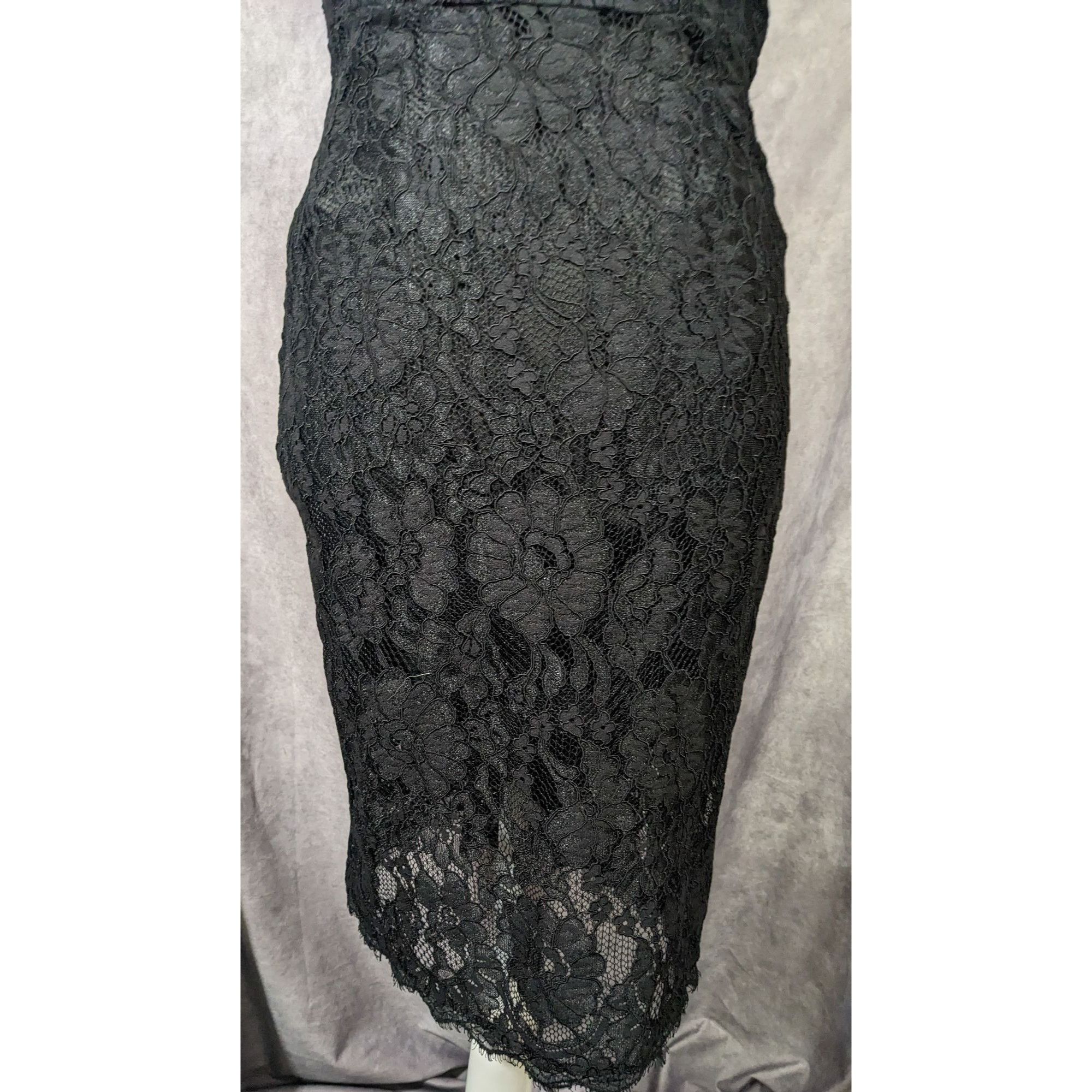 Lulus Lulu's Wishful Wandering Black Lace Bodycon Dress Size Small Size S / US 4 / IT 40 - 7 Thumbnail