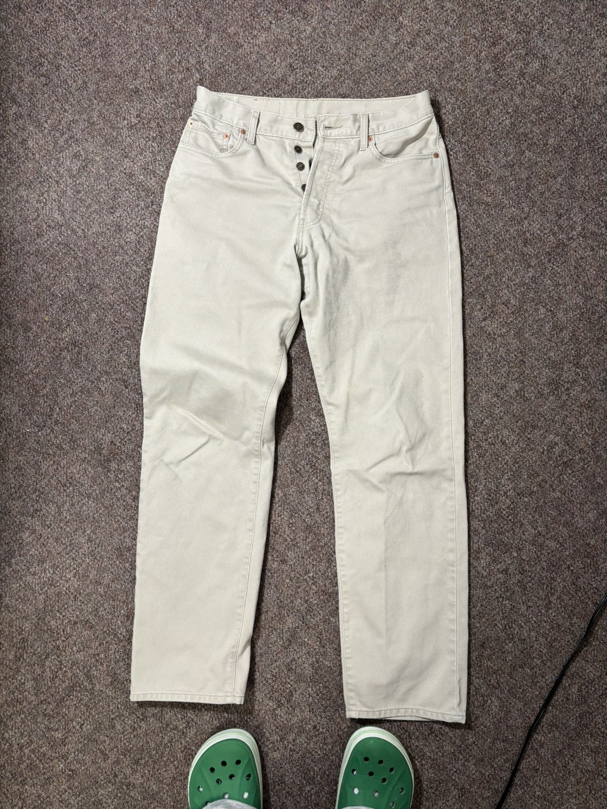 Levi's × Levi's Vintage Clothing × Vintage Vintage 1998 Levi’s 517 02 Beige Denim Pants Jeans Size US 32 / EU 48 - 1 Thumbnail