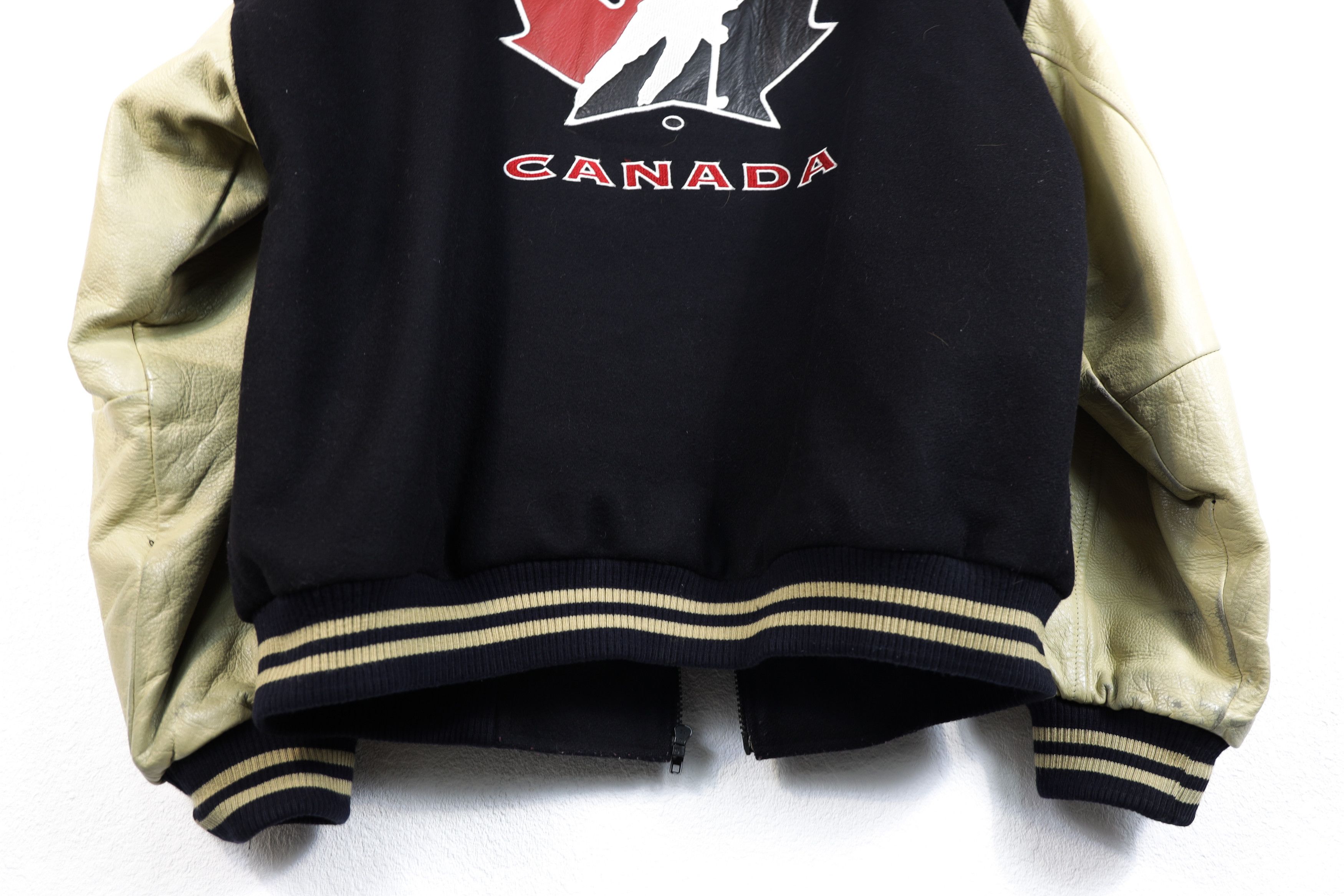 NHL Vintage Canada NHL Wool Leather Bomber Jacket XXL Size US XXL / EU 58 / 5 - 16 Thumbnail