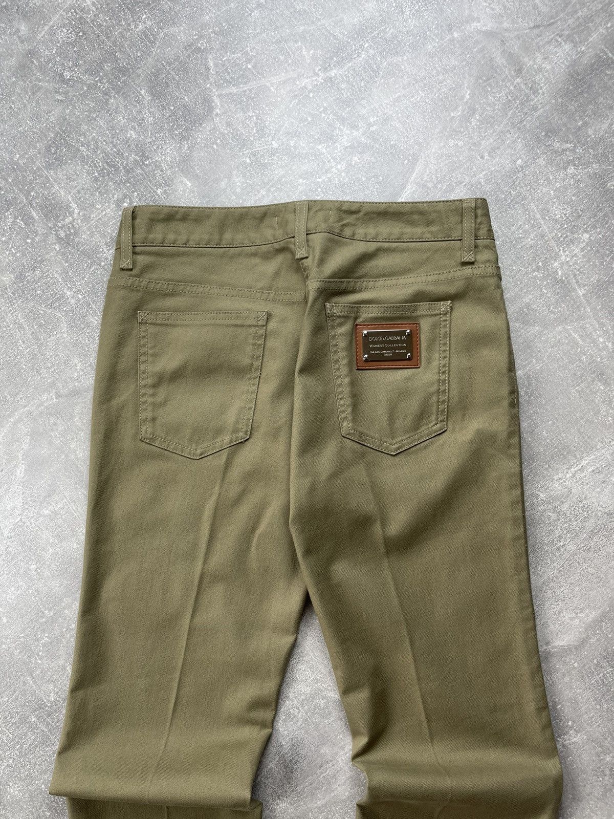 Dolce & Gabbana Dolce & Gabbana Olive Green Slim Pants Designer Jeans Size 27" / US 4 / IT 40 - 3 Thumbnail