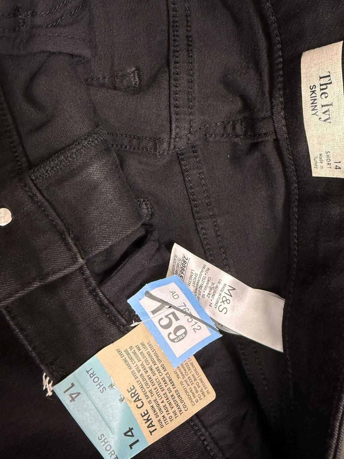 Marks & Spencer Marks & Spencer The Ivy Skinny High Rise Black Jeans Size 14 Size 32" / US 10 / IT 46 - 2 Thumbnail