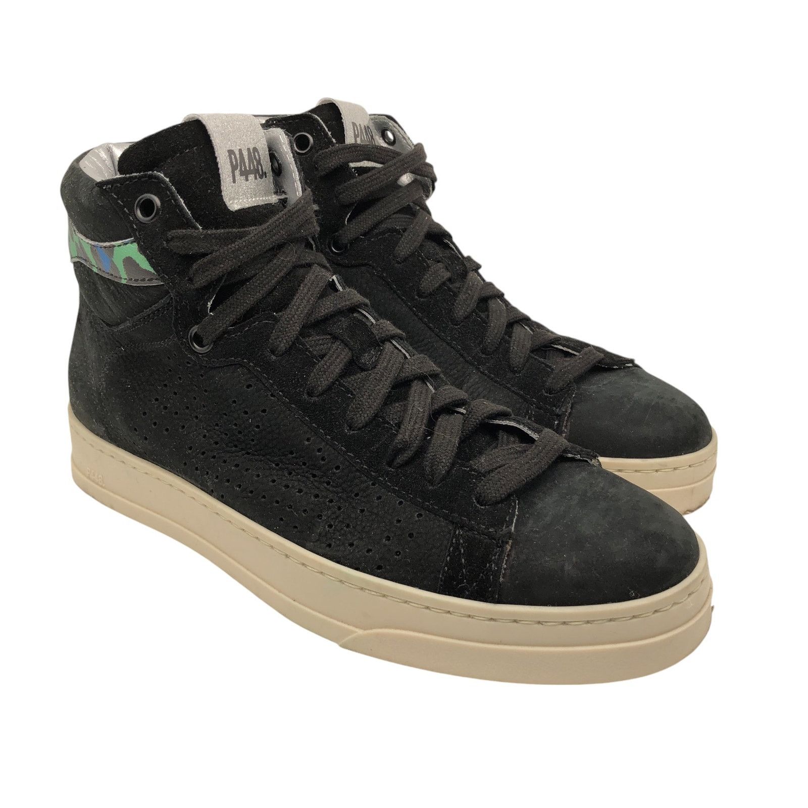 P448 P448 Womens Size 36 US 6/6.5 Taylor High Top Sneakers Black Size US 6 / IT 36 - 1 Thumbnail