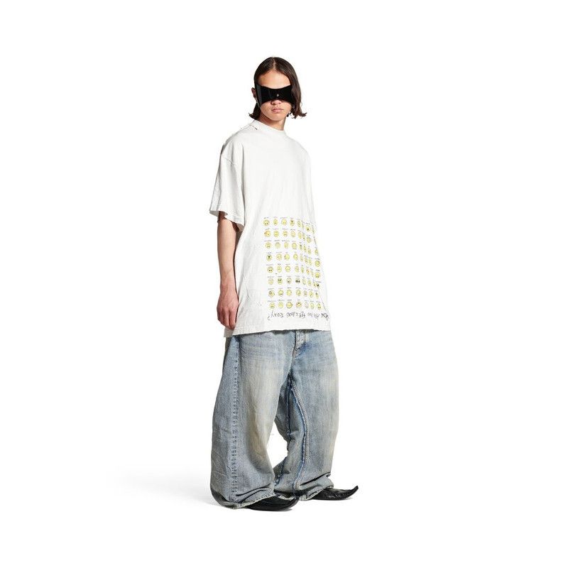 Balenciaga o1in1g0126 How Are You Feeling Today T-Shirt Oversized White Size US M / EU 48-50 / 2 - 2 Thumbnail