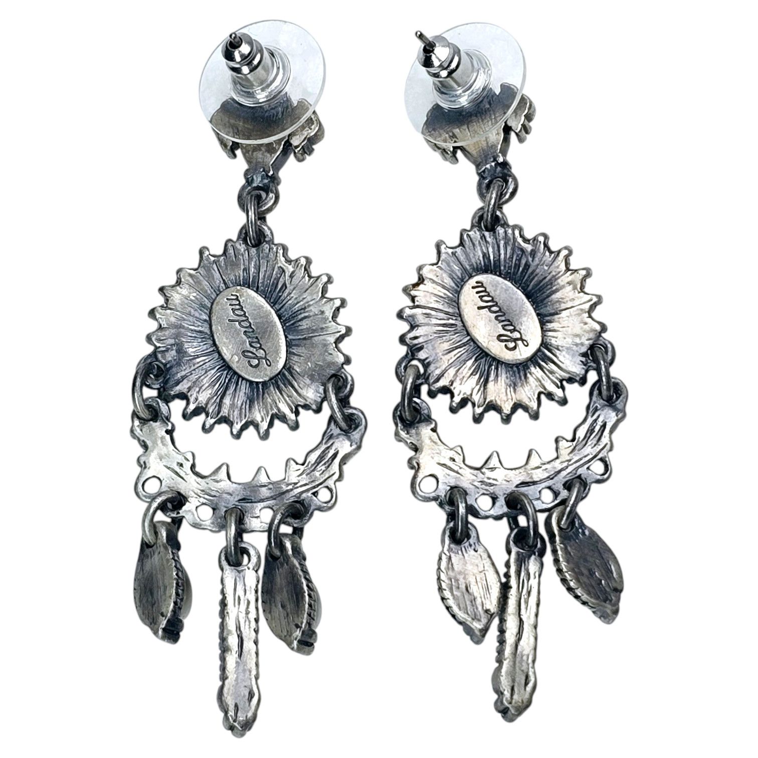Other Landau Chandelier Dangle Earrings Silver Tone Crystal Daisy Size ONE SIZE - 2 Thumbnail