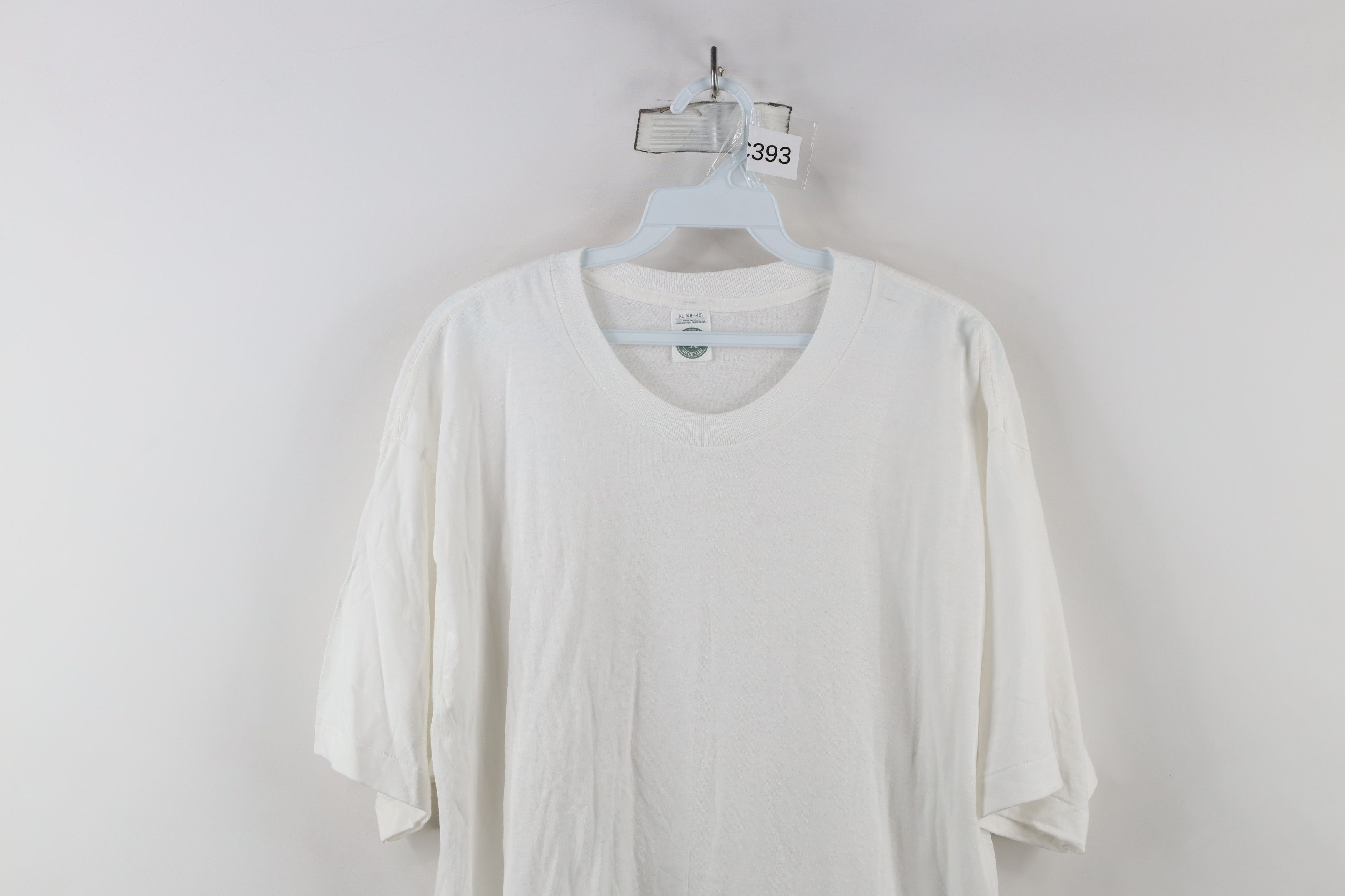 Vintage Vintage 90s Streetwear Short Sleeve T-Shirt White Cotton USA Size US XL / EU 56 / 4 - 2 Thumbnail