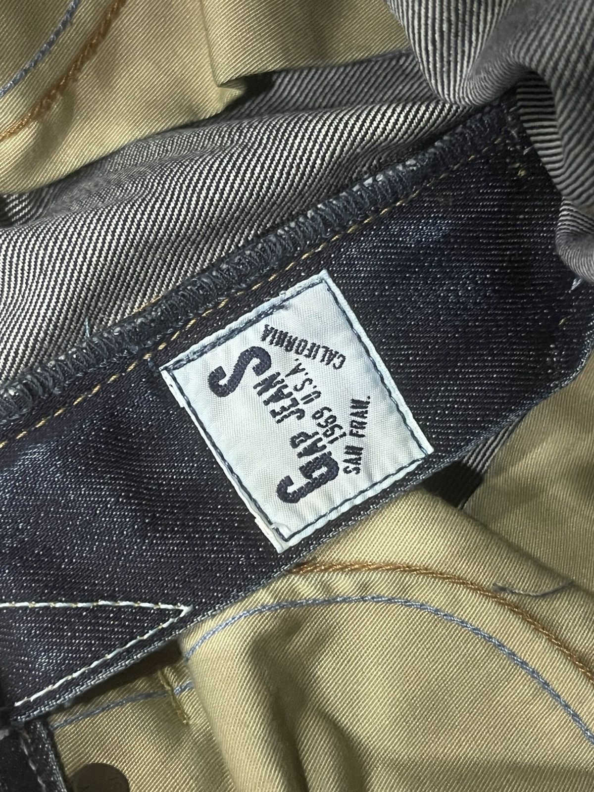 Tornado Mart Gap 1969 Dark Blue Whisker Washed Slim Boot Cut Jeans Size US 30 / EU 46 - 19 Thumbnail