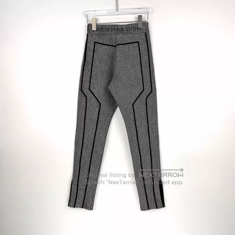 Dior Dior Gray letter waist knitted cycling pants leggings Size 25" / US 0 / IT 36 - 4 Thumbnail