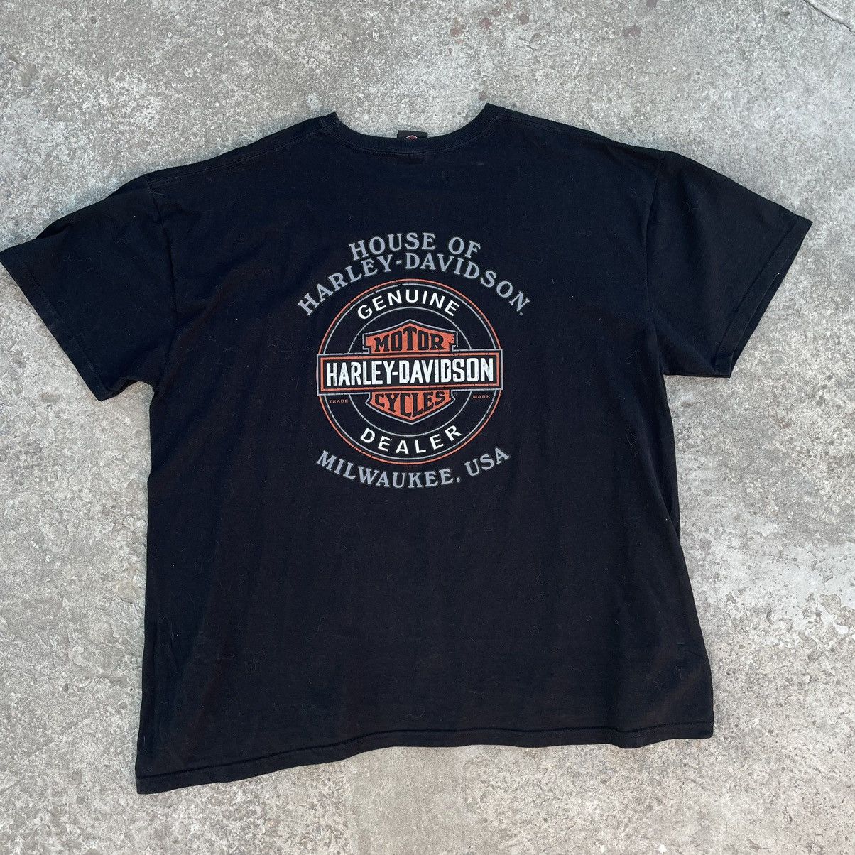 Harley Davidson × Vintage Vintage Harley Davidson T-shirts Moto 90s Y2K Oversize Size US XXL / EU 58 / 5 - 2 Thumbnail