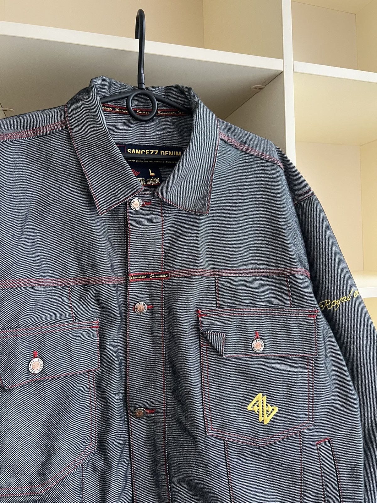 Vintage Vintage Sancezz Denim Jacket Hip-Hop Retro Size L Size US L / EU 52-54 / 3 - 13 Thumbnail